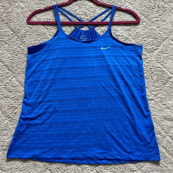 Nike Dri-Fit Blue Racerback Lightweight Workout Tank Top Women’s Size S - Picture 1 of 6